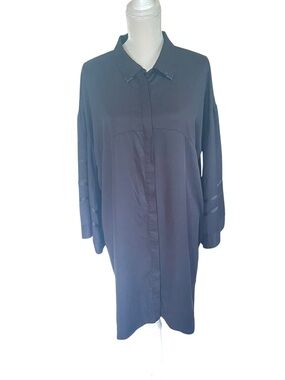 One X Oneteaspoon Black Asymmetrical Women’s Shirt Dress